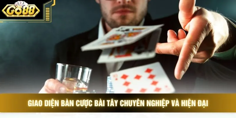 Giao diện bàn cược bài Tây chuyên nghiệp và hiện đại