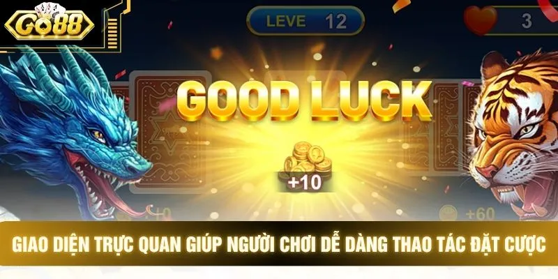 Giao diện trực quan giúp người chơi dễ dàng thao tác đặt cược